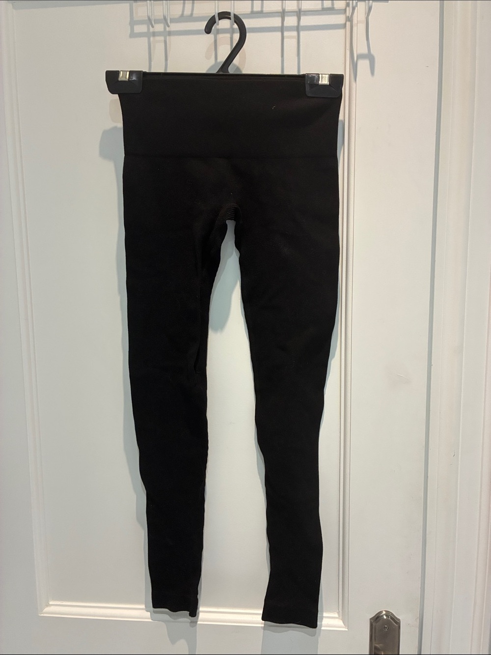 Lemon Black Seamless High-Waisted Ribbed Leggings Size XS 👵MT